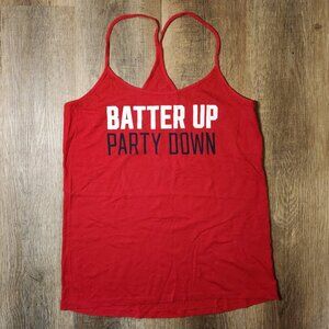 ❤️NWOT!✨Victoria's Secret PINK "Batter Up Party Down" MLB Tank Top Red Sox-S